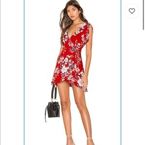 Revolve/Superdown red floral mini dress